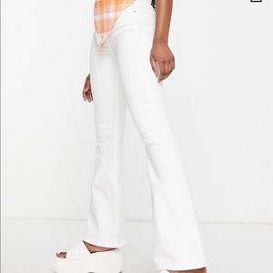 Topshop Jamie Flare Jeans White